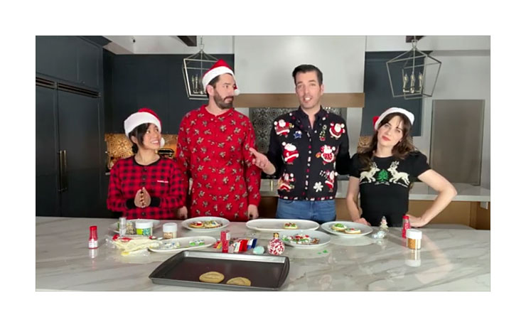 December 2020 Cookie Making Double Date Zooey Deschanel Jonathan Scott Drew Scott Linda Phan