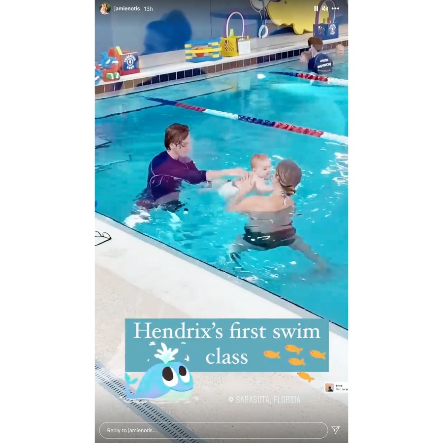 Jamie Otis Teaches Hendrix to Swim