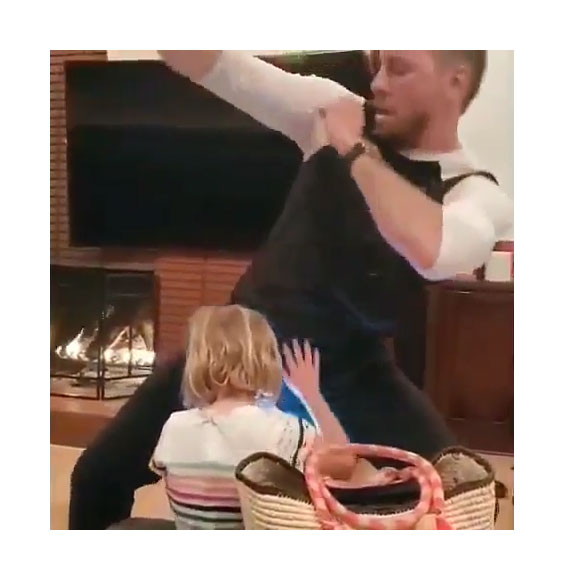 Dax Shepard Dance Moves Can’t Distract Daughter From Screen Time