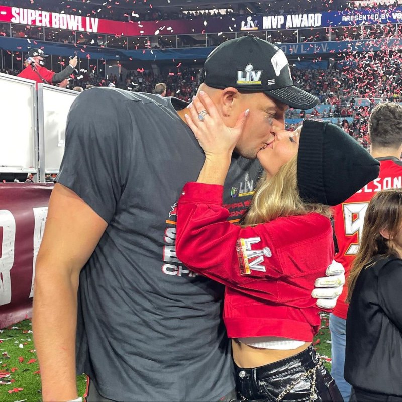 Rob Gronkowski Celebrates Super Bowl Win With Kiss From Girlfriend Camille Kostek Instagram ?w=800&quality=86&strip=all