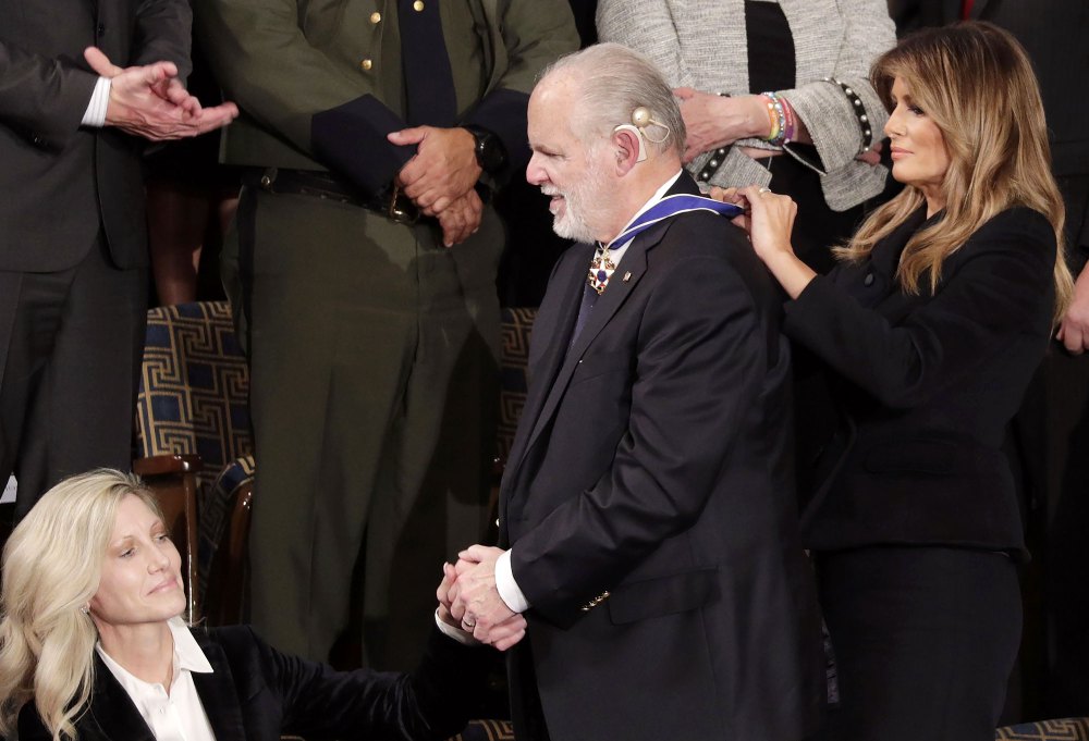 Rush Limbaugh Presidential Medal of Freedom Dead Melania Trump Wife Kathryn