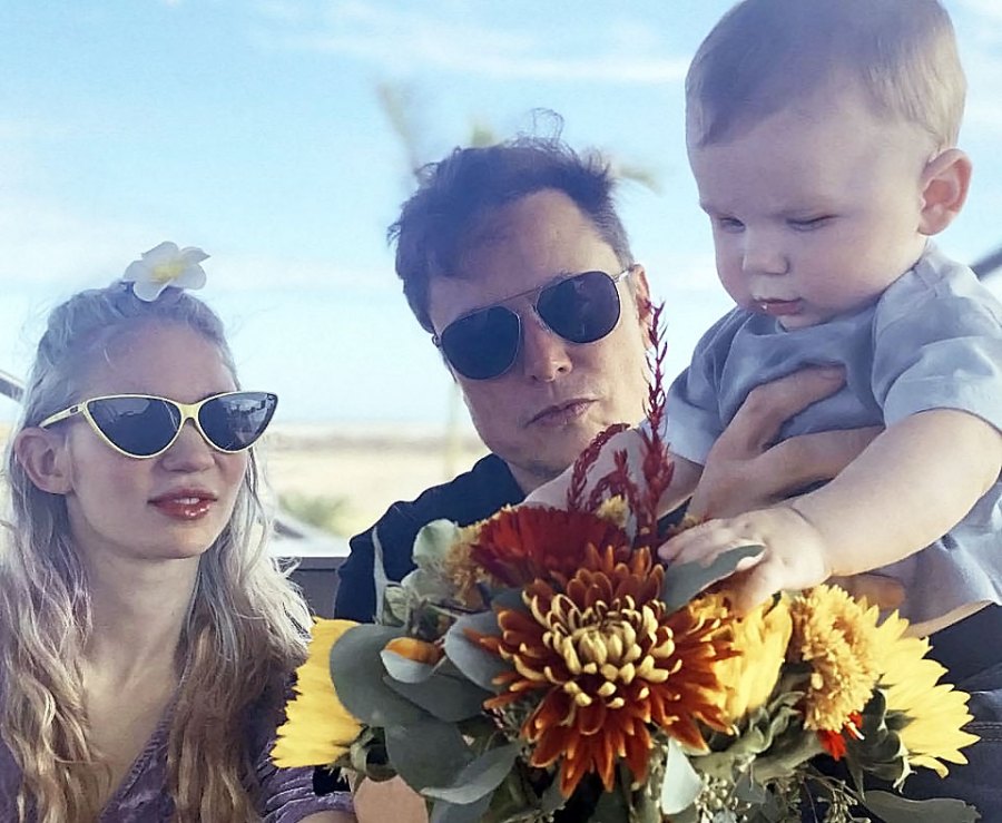 Proud Parents Family Photo Elon Musk Grimes Photos With Son X AE A-XII