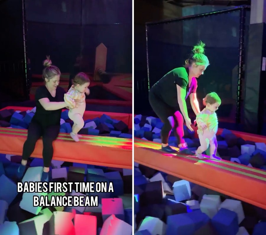 Pregnant Shawn Johnson's Daughter Drew, 16 Months Makes Balance Beam Debut