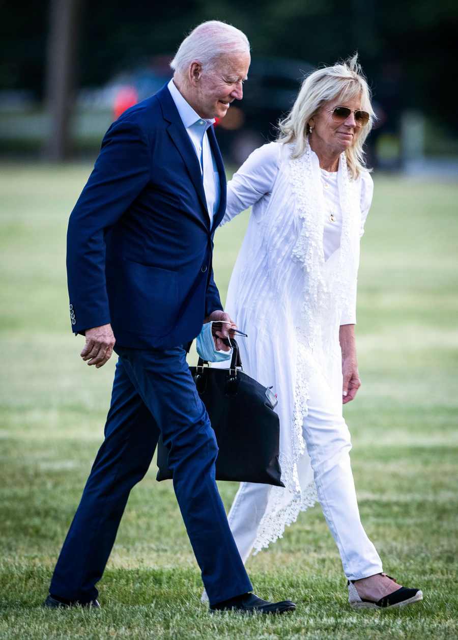 Dr. Jill Biden Looks Laid-Back in All-White Outfit Ahead of Memorial Day