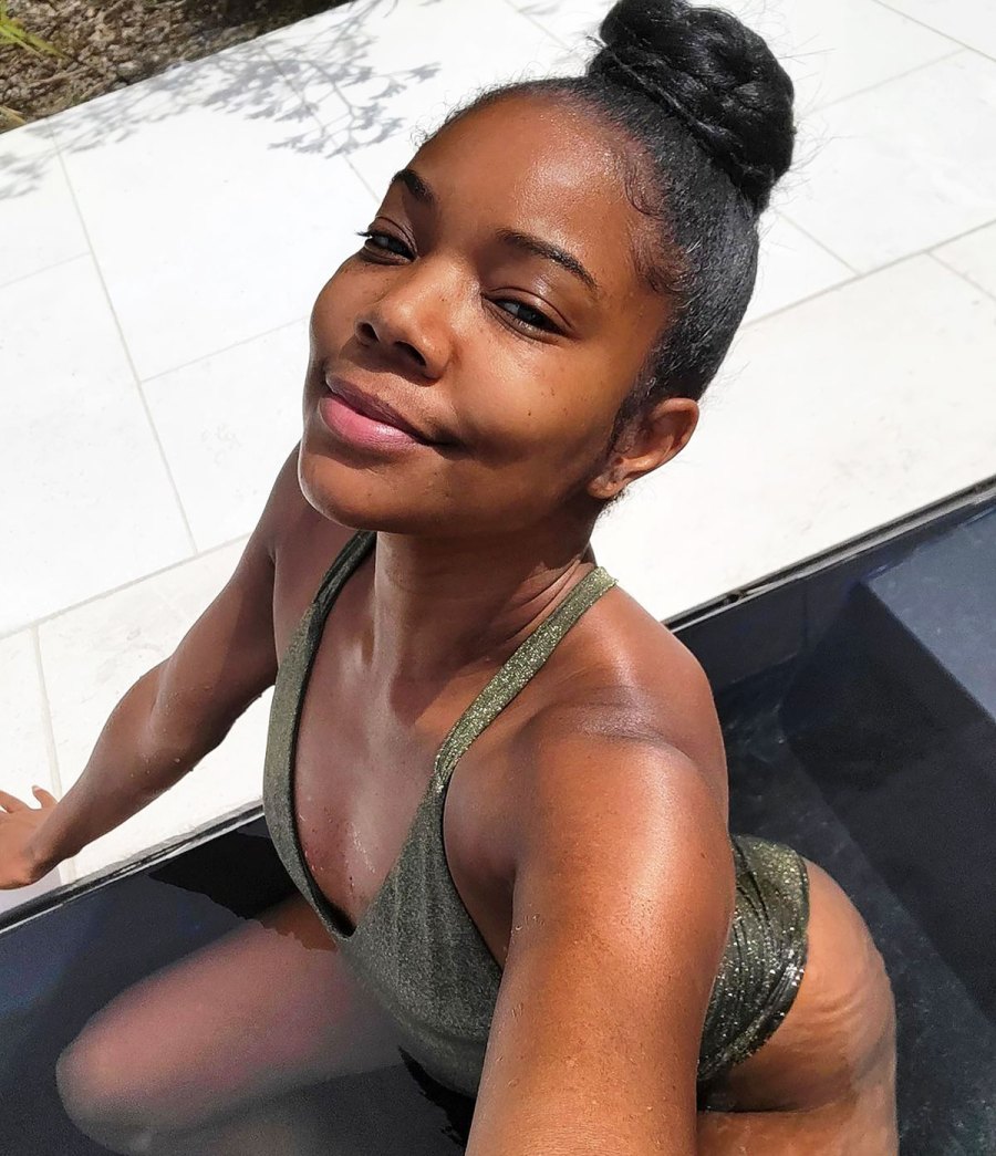 Gabrielle Union Soaks Up the Sun in Sexy, Shimmery One-Piece: Pic