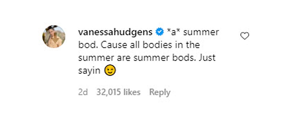 Vanessa Hudgens Corrected This Caption About Kendall Jenner Summer Bod