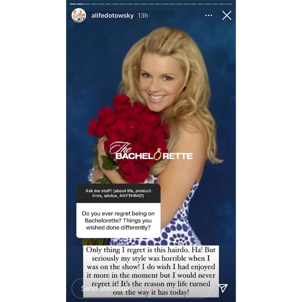 Ali Fedotowsky Reveals Her Only Regret From ‘Bachelorette’ Season