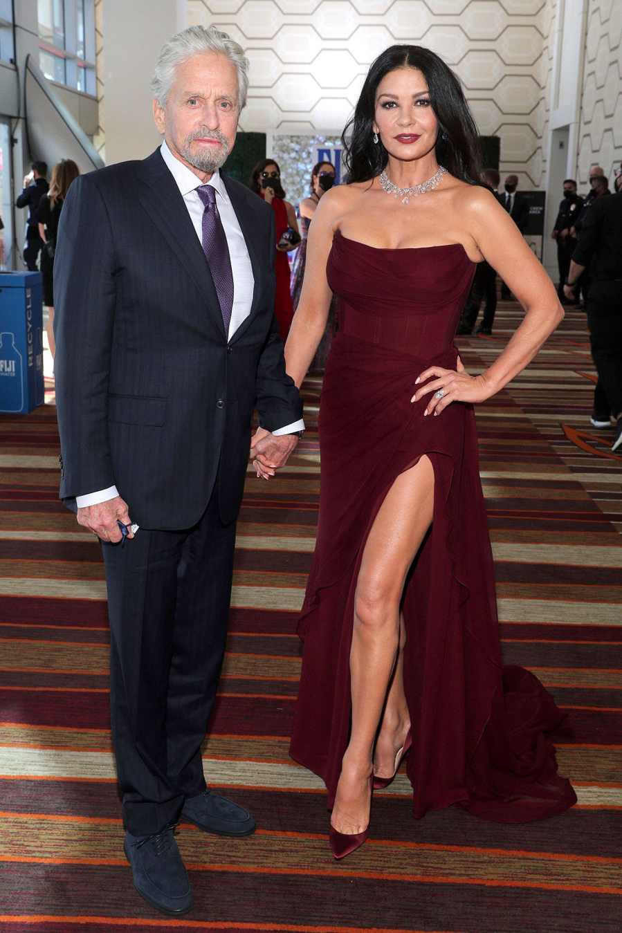 Michael Douglas and Catherine Zeta-Jones PDA 2021 Emmys