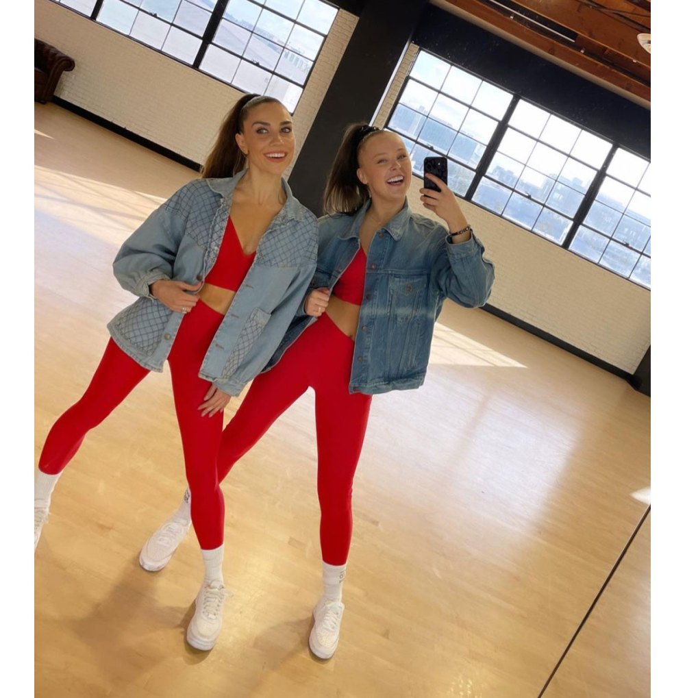 JoJo Siwa Dresses Up as Dancing With The Stars DWTS Partner Jenna Johnson Dyes Hair Brown 2