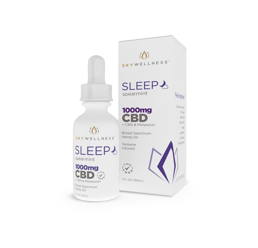 Sky Wellness CBD Sleep Oil Drops CBN Melatonin Buzzzz-o-Meter