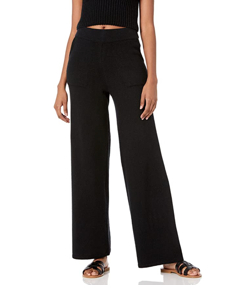 The Drop Women's Cynthia Wide Leg Sweater Pant