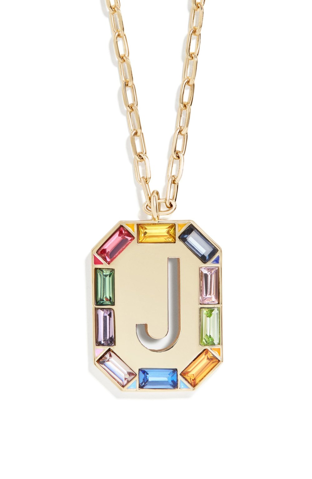 BaubleBar Alidia Initial Pendant Necklace