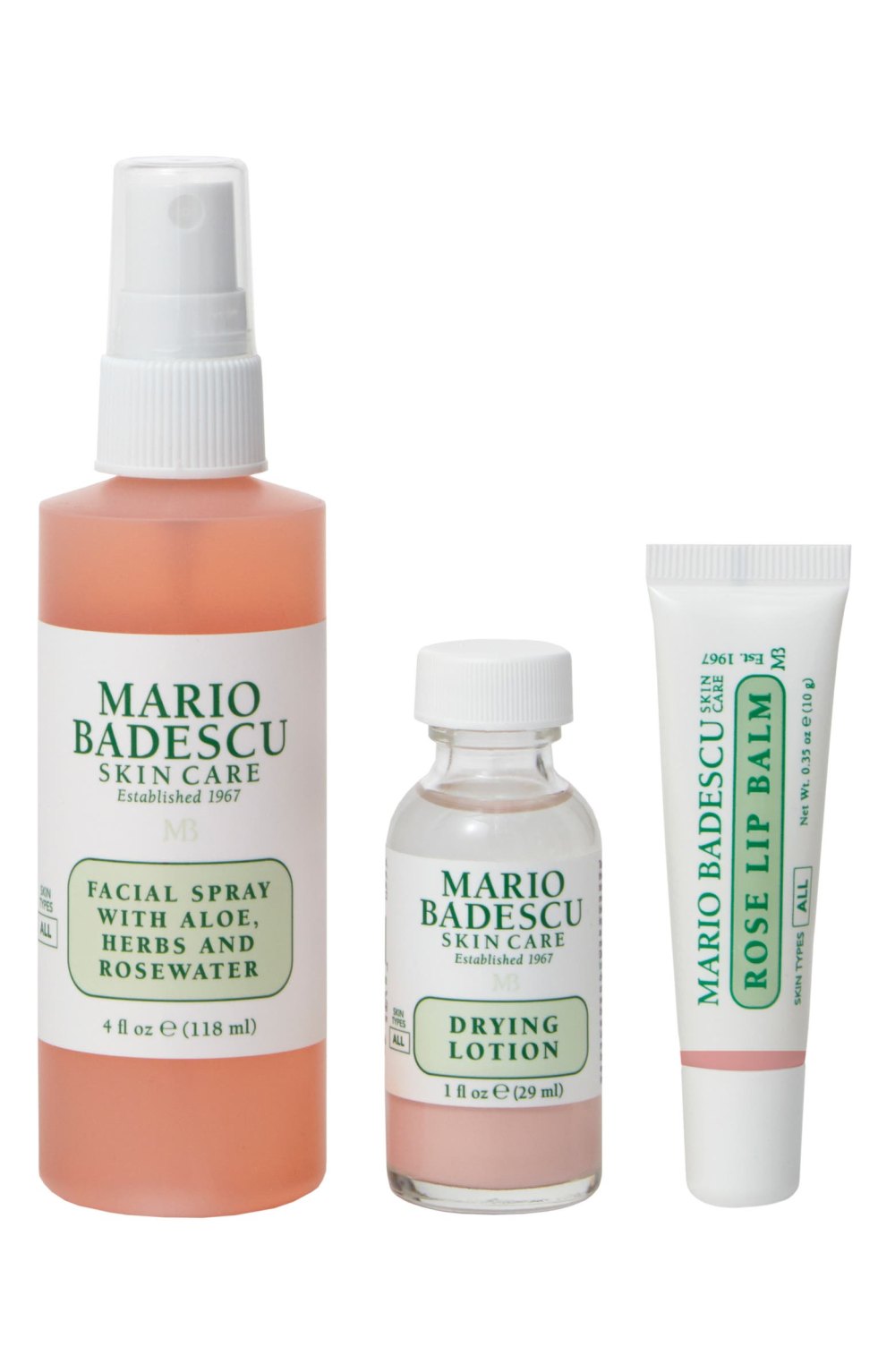 Mario Badescu Full Size Drying Lotion, Face Mist & Lip Balm Set