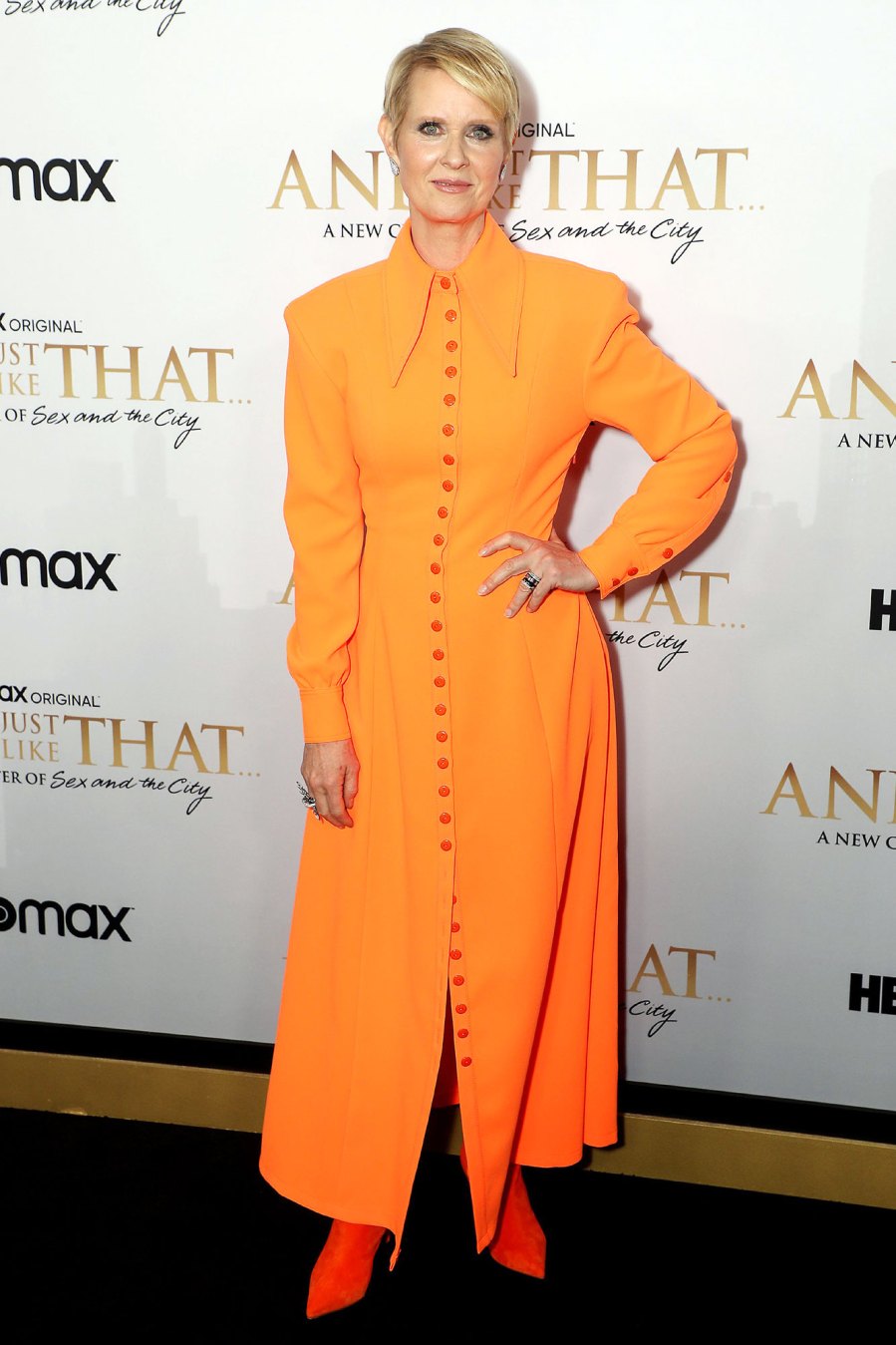 Cynthia Nixon What the Stars Wore And Just Like That Premiere HBO Max Red Carpet Arrival
