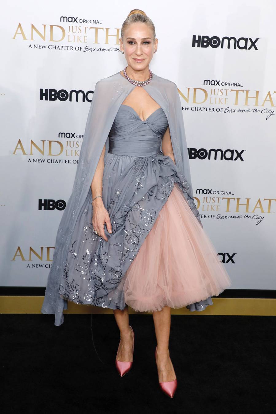 Sarah Jessica Parker What the Stars Wore And Just Like That Premiere HBO Max Red Carpet Arrival