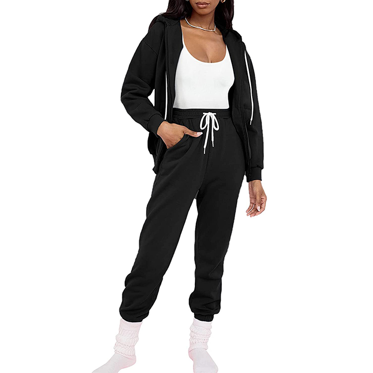 black sweatsuit