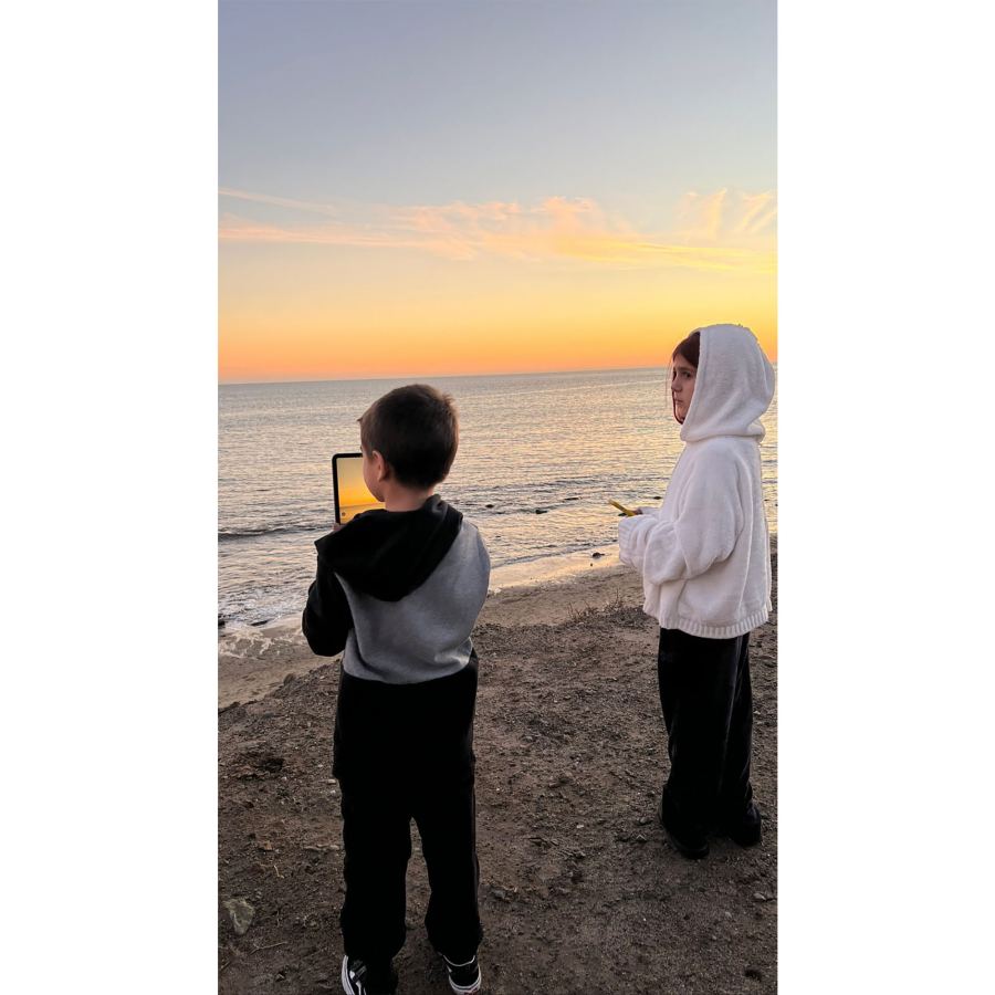 Kourtney Kardashian and Travis Barker Enjoy Sunset Beach Trip With Kids: Photos