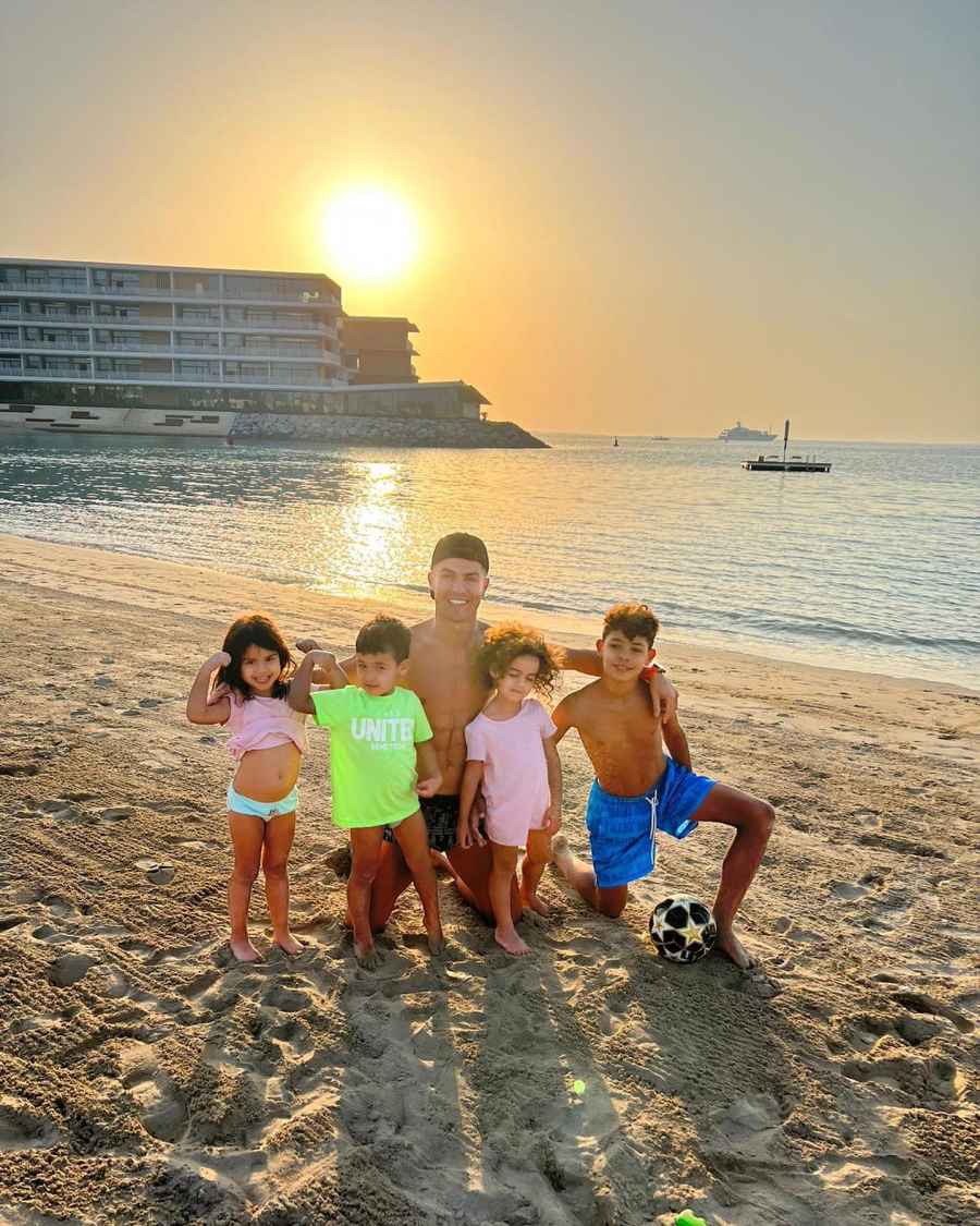 ‘Proud Dad’! See Cristiano Ronaldo Enjoying Dubai Vacation With 4 Kids