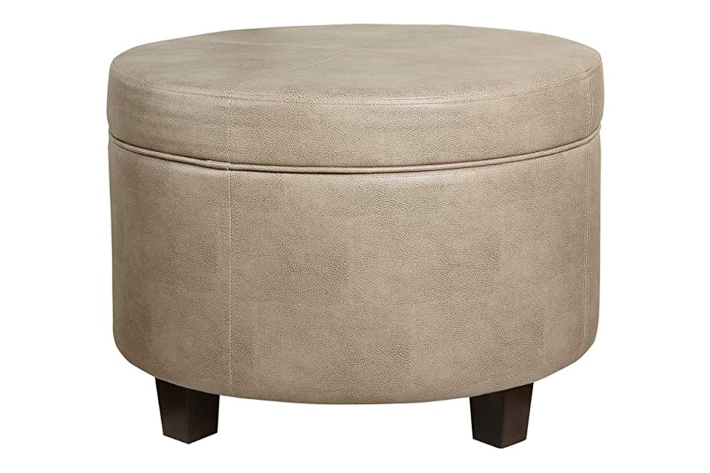 beige ottoman