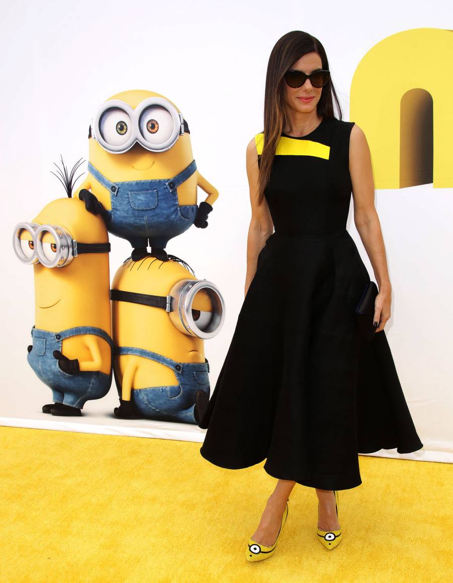 See Sandra Bullock’s Best Red Carpet Fashion and Beauty Moments Since Turning 50 Minions Premiere 2015