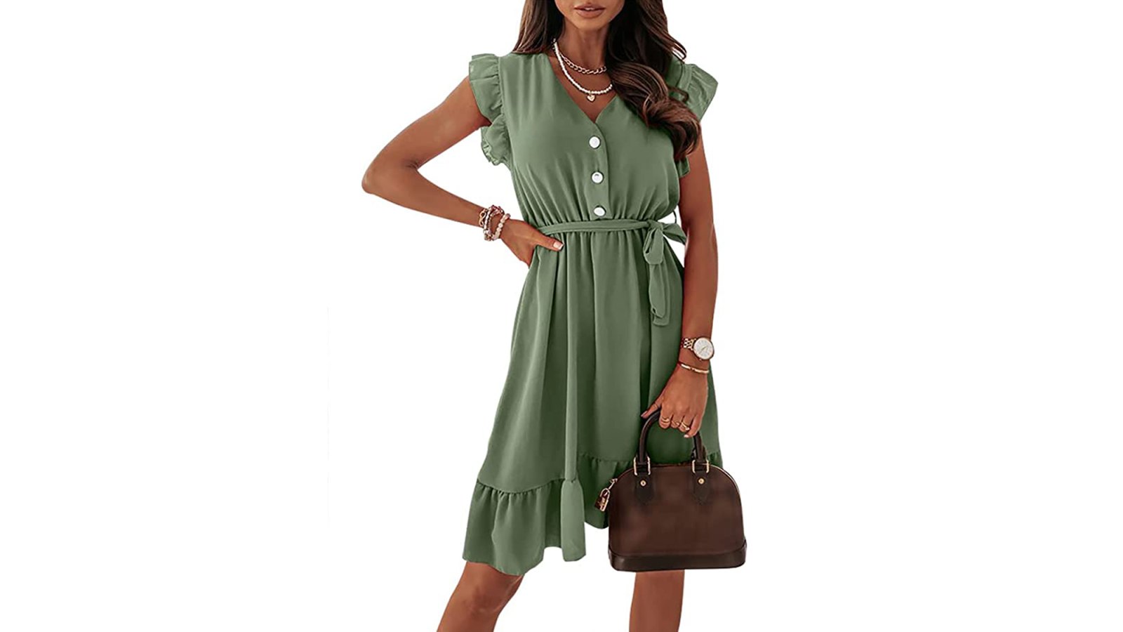green swing dress