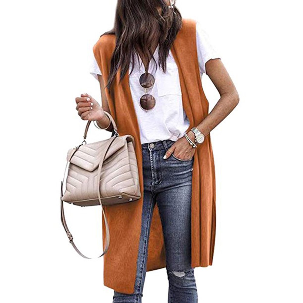 walmart-zxzy-sleeveless-cardigan-orange