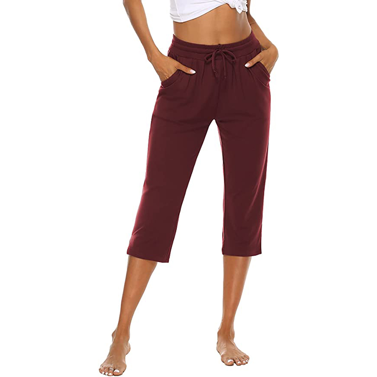 burgundy capri joggers