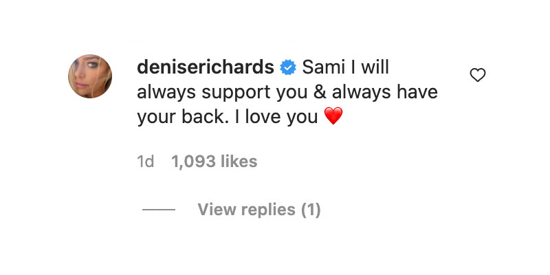 Denise Richards Promises to 'Always Support' Sami Amid OnlyFans Drama
