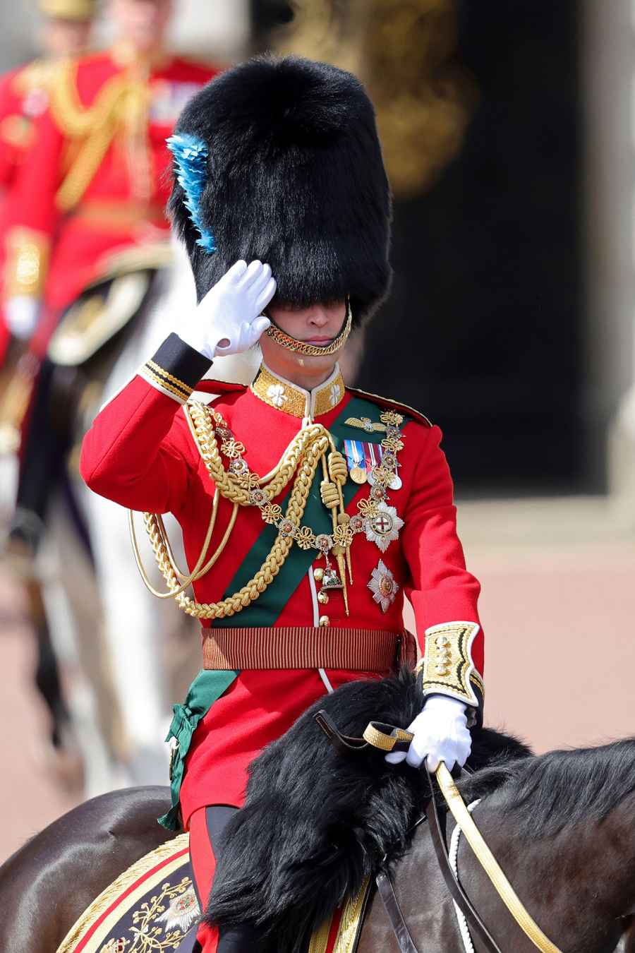 Prince Charles Prince William Receive Historic Trooping the Colour Salute 9