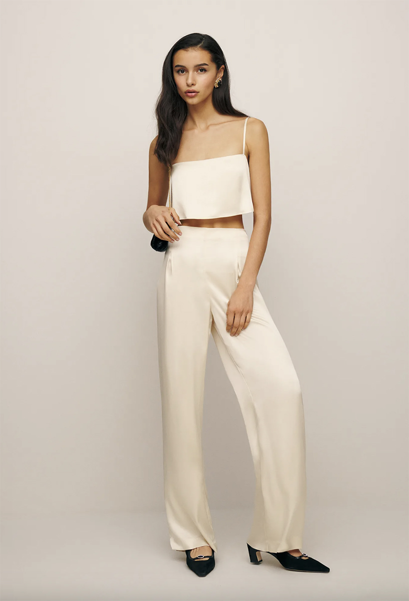 best-bridal-jumpsuits-reformation-two-piece