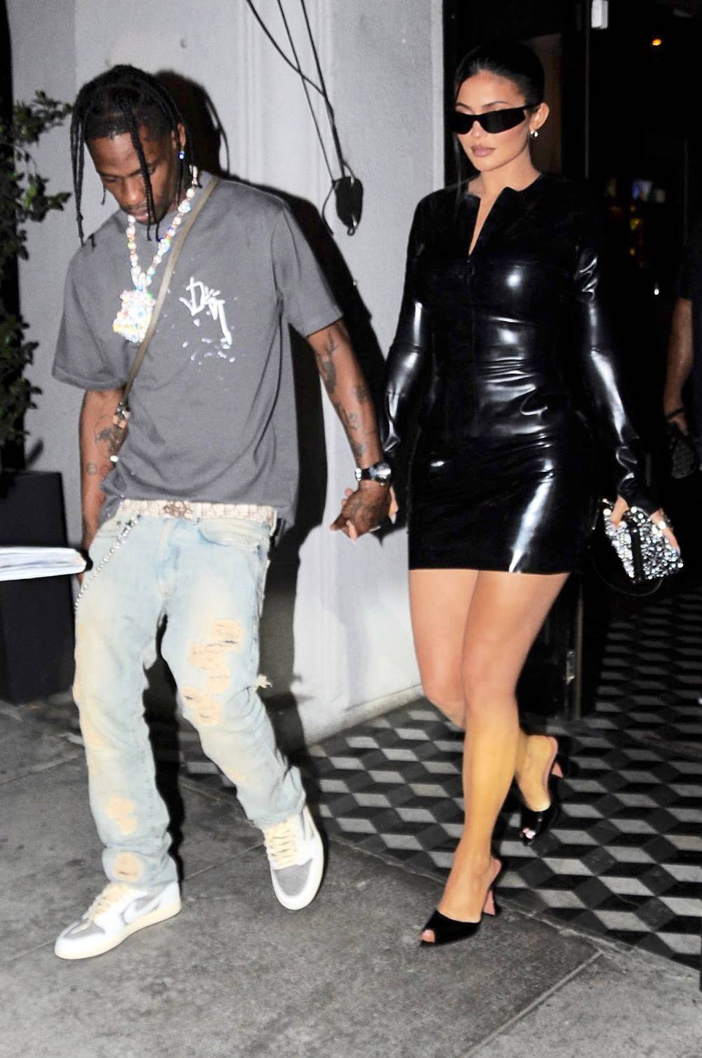Kylie Jenner and Travis Scott Leaving Craigs 1