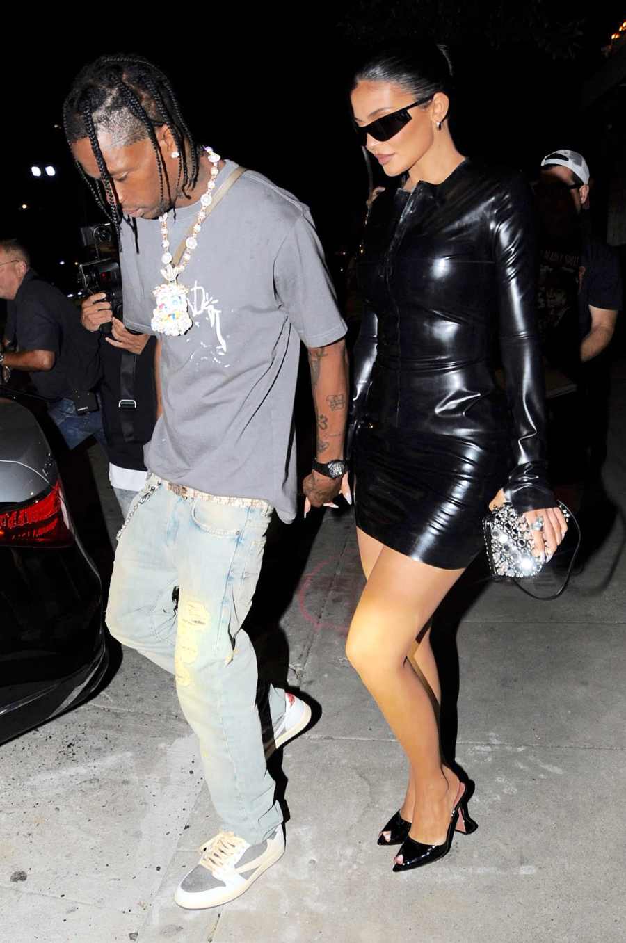 Kylie Jenner and Travis Scott Leaving Craigs 13