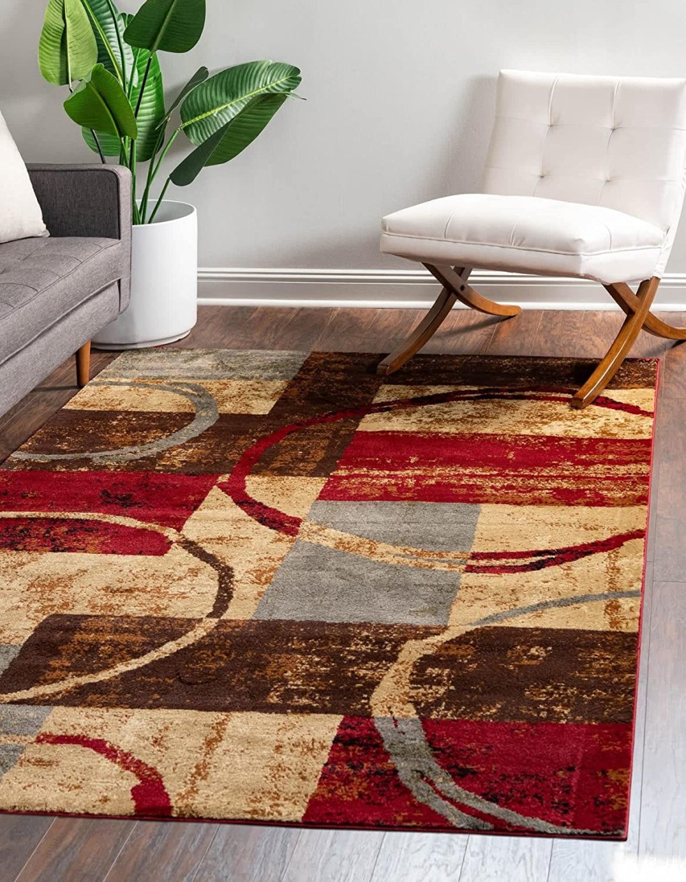 Unique Loom Barista Collection Modern Area Rug