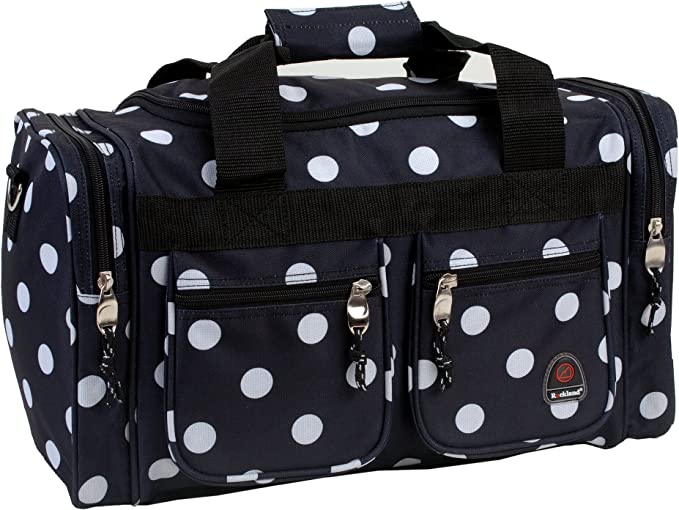 polka dot duffel bag