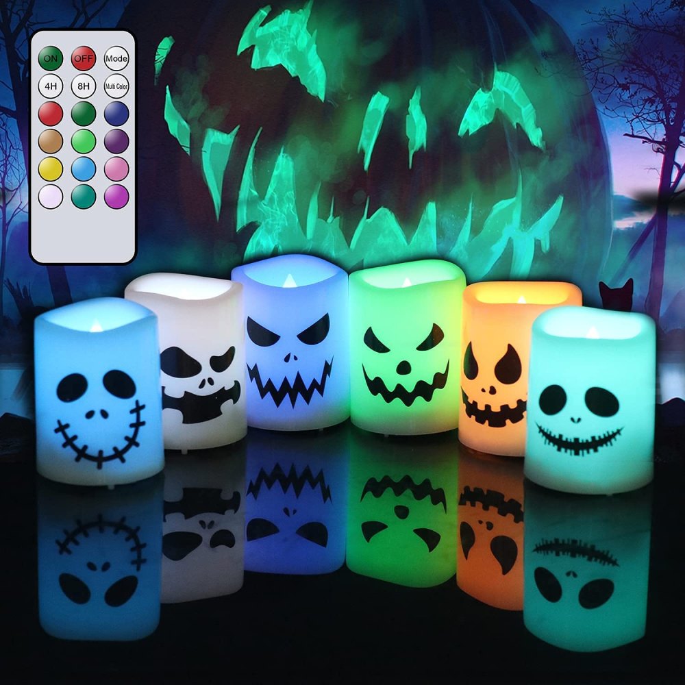 GenSwin Halloween Flameless Votive Candles