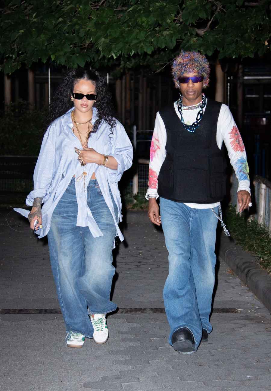 Rihanna and ASAP Rocky on a stroll