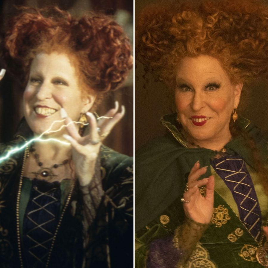 Bette Midler Hocus Pocus Cast Then and Now