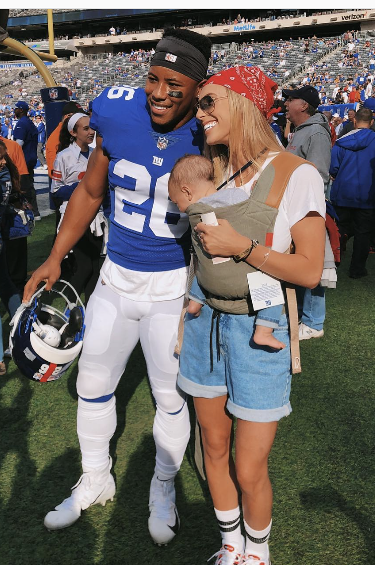 Saquon Barkley and Anna Congdon