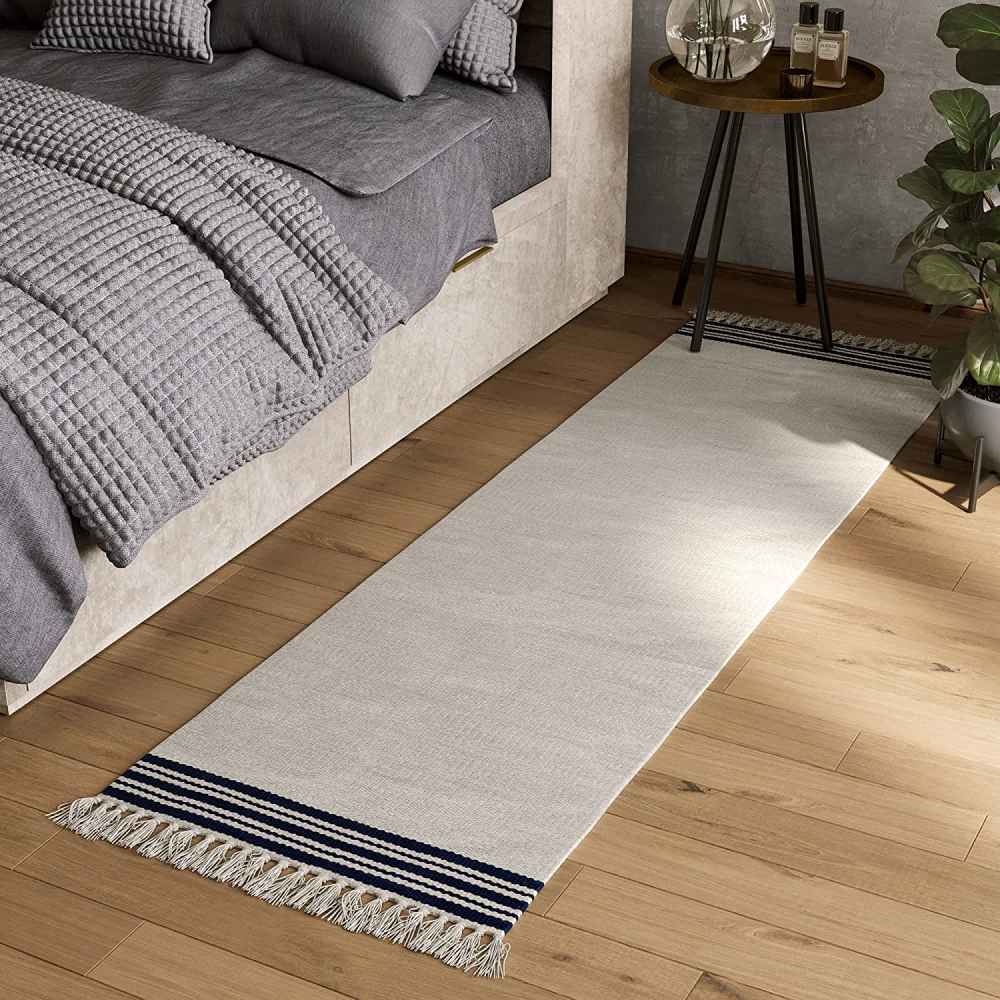 beige runner rug