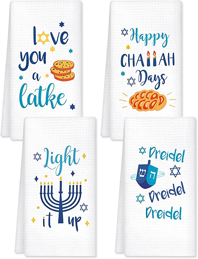 Hanukkah kitchen towels