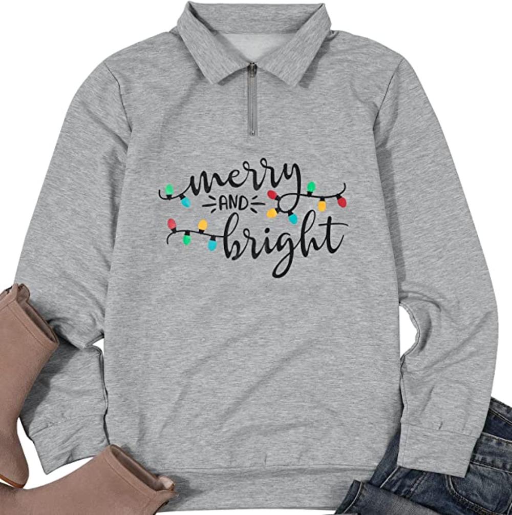 amazon-prime-day-holiday-clothing-merry-bright-quarter-zip