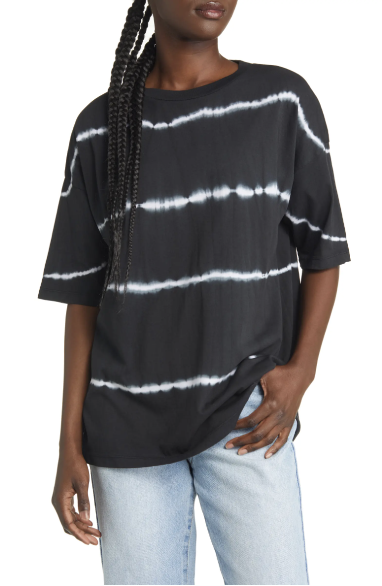 ASOS Design Women's Tie Dye Stripe Oversize T-Shirt