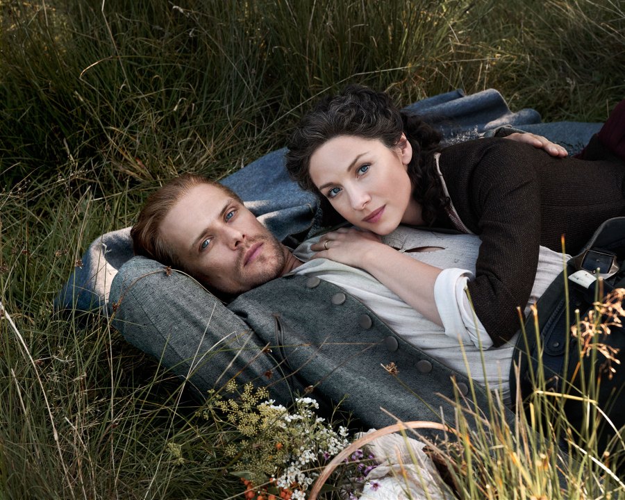 Jamie and Claire Outlander Caitríona Balfe and Sam Heughan Steamiest TV Sex Scenes Throughout the Years