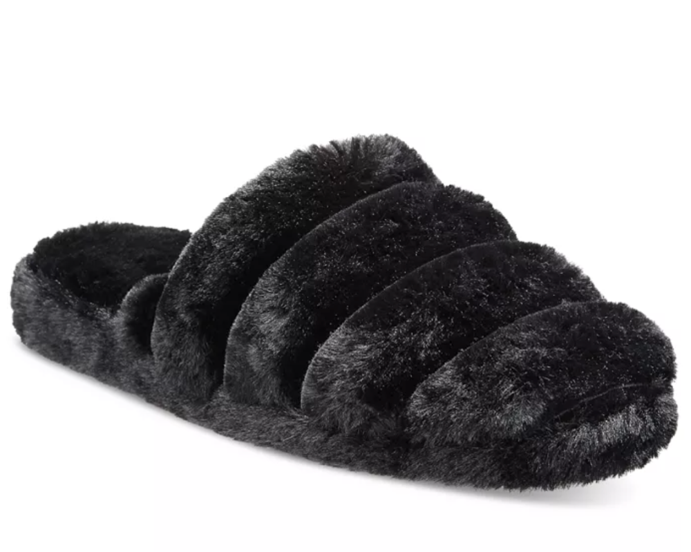 Jenni Women's Stuffed Faux Fur Boxed Slippers