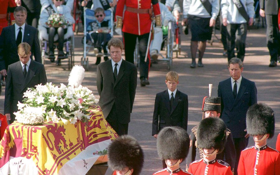 Prince Harry and Father King Charles III's Ups and Downs Through the Years- A Timeline - 263 Princess Diana Funeral, London, Britain - 06 Sep 1997