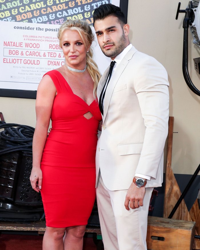Sam Asgari Admits He Prefers Wife Britney Spears Didn't Post Topless Photos, Slams Her Critics red dress