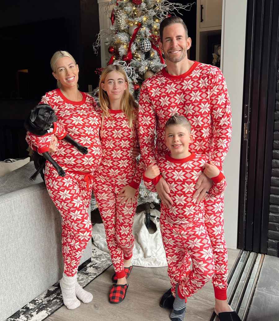 Tarek and Heather Rae El Moussa Celebs Wearing Matching Holiday Jammies