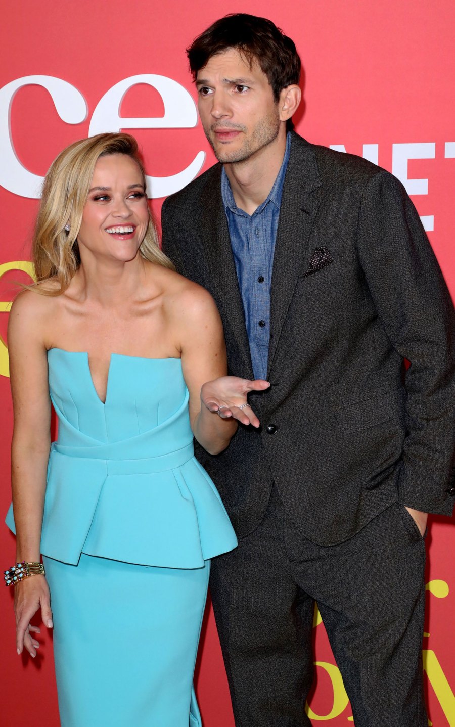 Ashton Kutcher and Reese Witherspoon's Quotes About Their Friendship blue gown