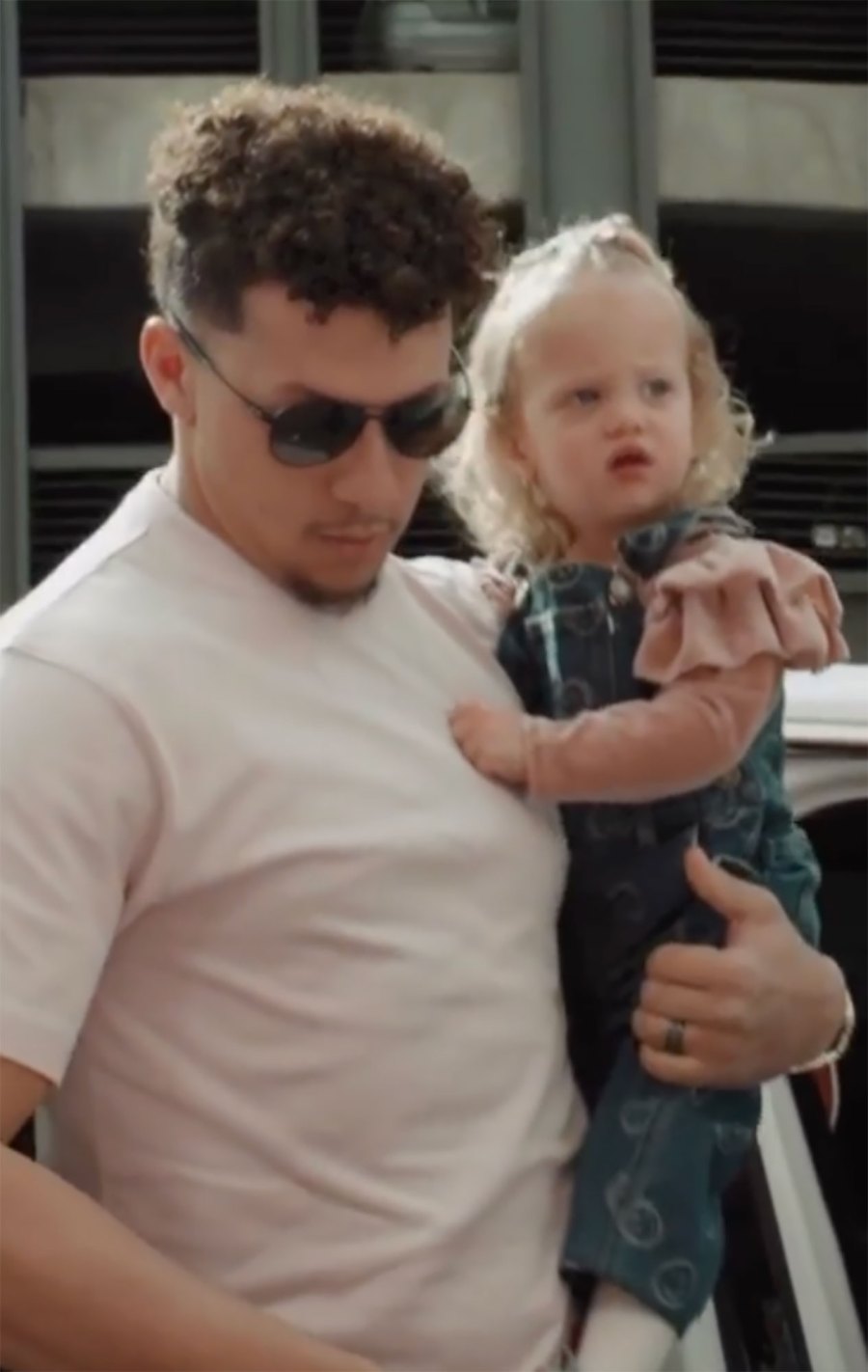 Patrick Mahomes and Brittany Matthews’ Daughter Sterling Cuddles Baby Brother Bronze After Her 1st Birthday Bash: Photos overalls