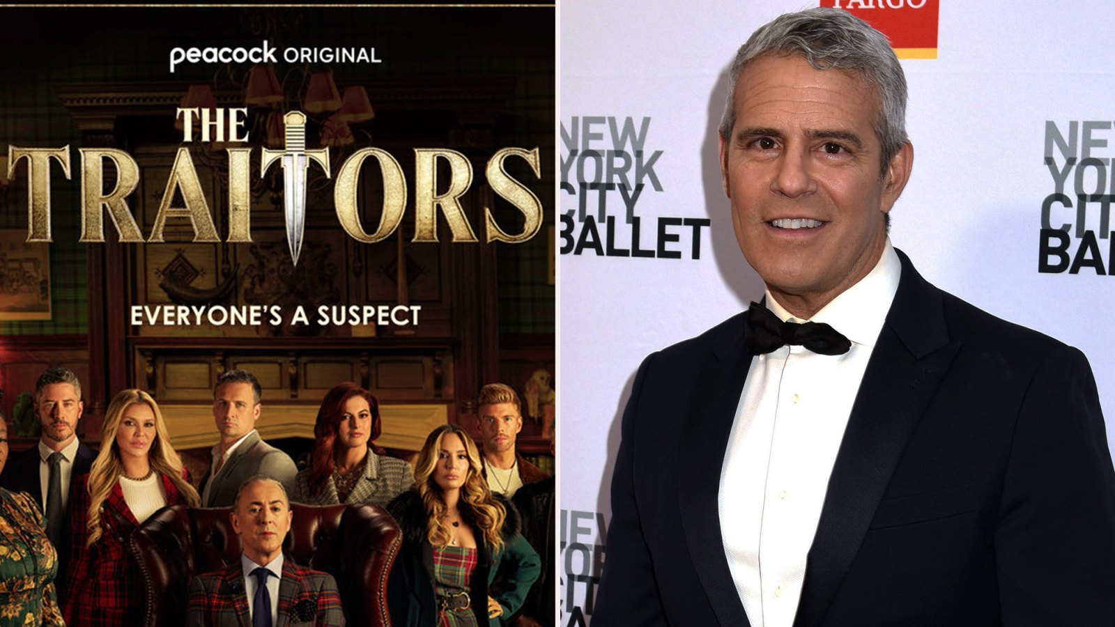Peacock Renews ‘The Traitors,’ Announces Season 1 Reunion Hosted by Andy Cohen bow tie